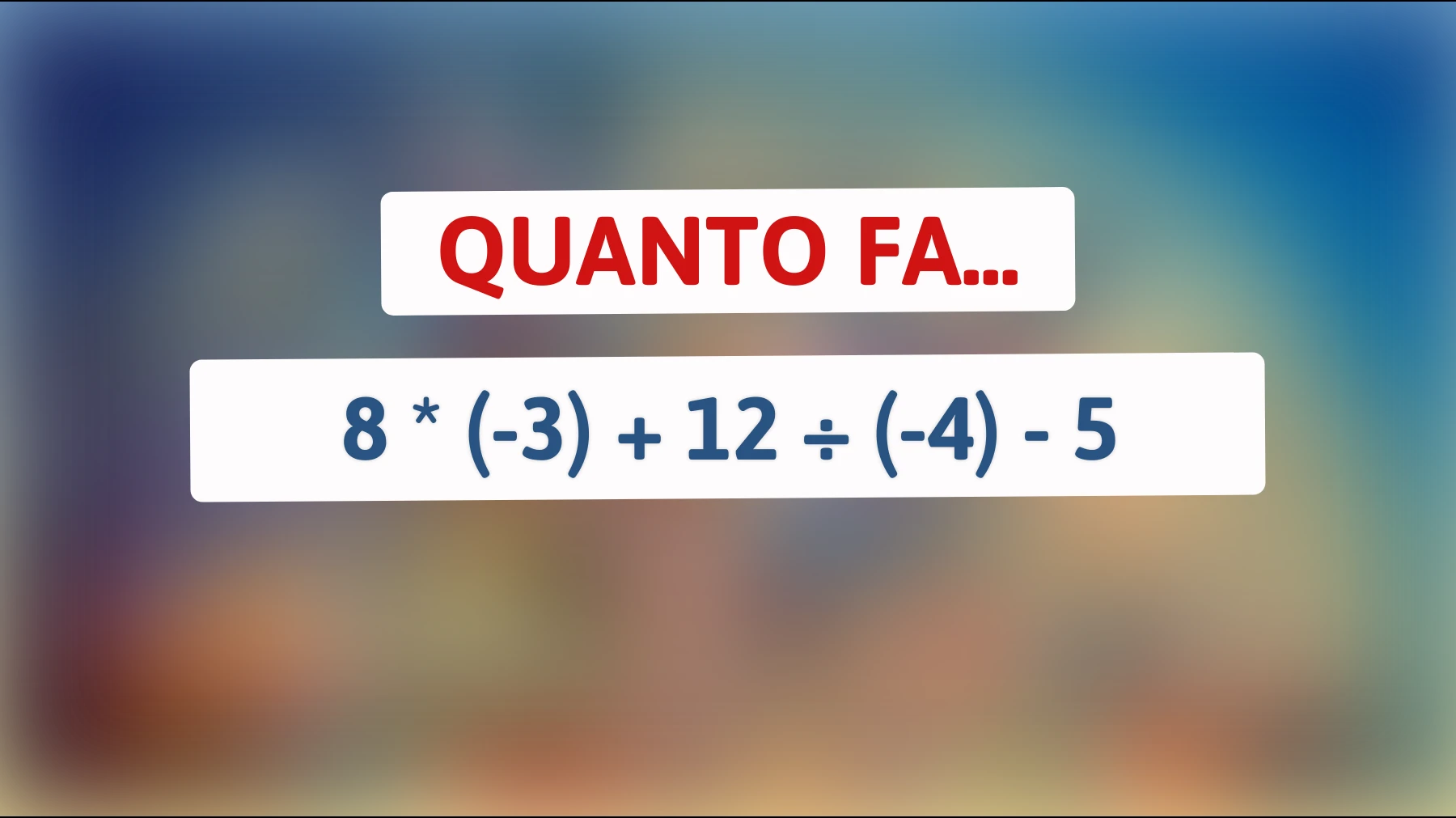 Sfida la tua logica con questo enigma matematico: solo i più intelligenti possono risolverlo! Sei tra loro?"